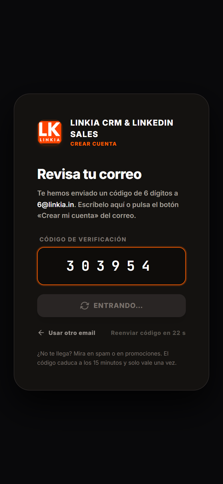 Código escrito, entrando