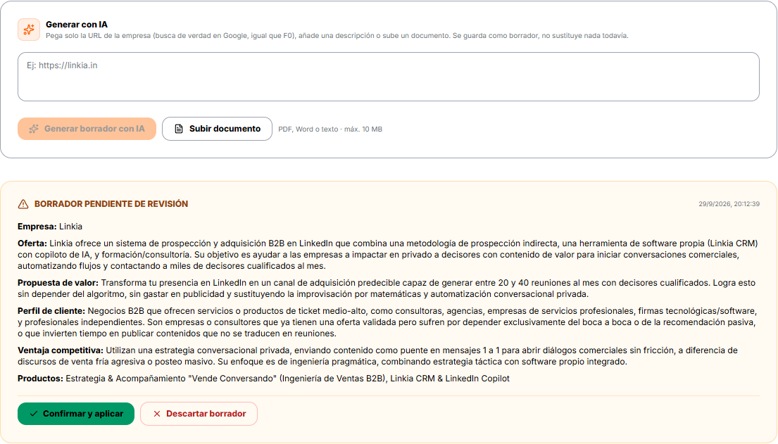 Generar con IA a partir de la web y el borrador que hay que revisar
