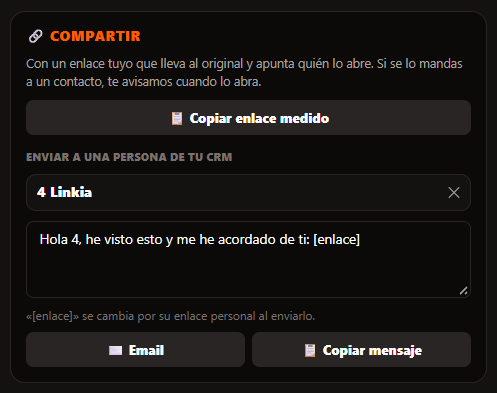 Compartir un post con una persona de tu CRM