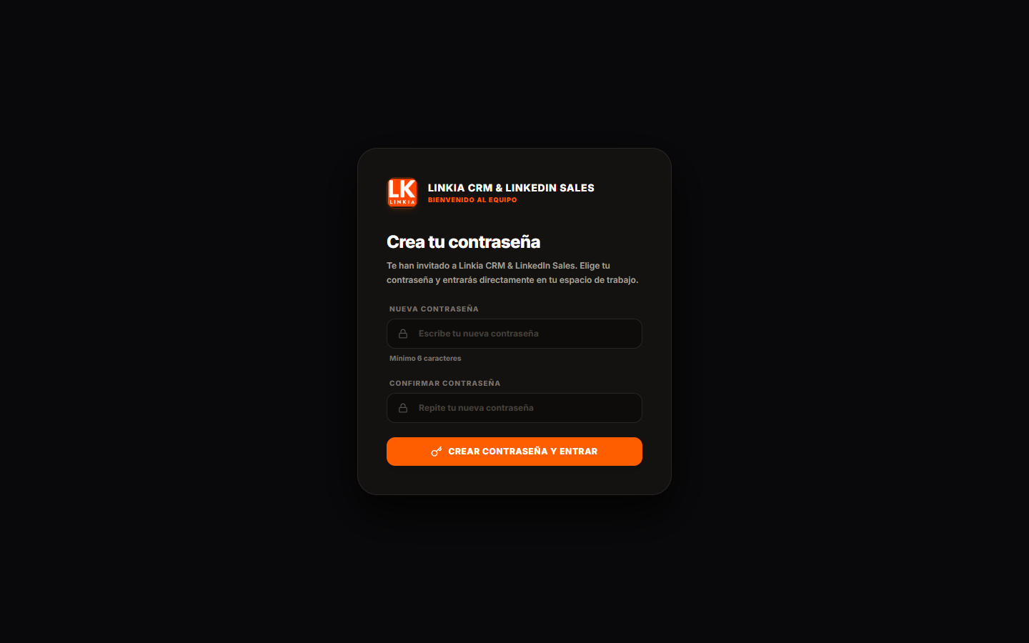 Crea tu contraseña