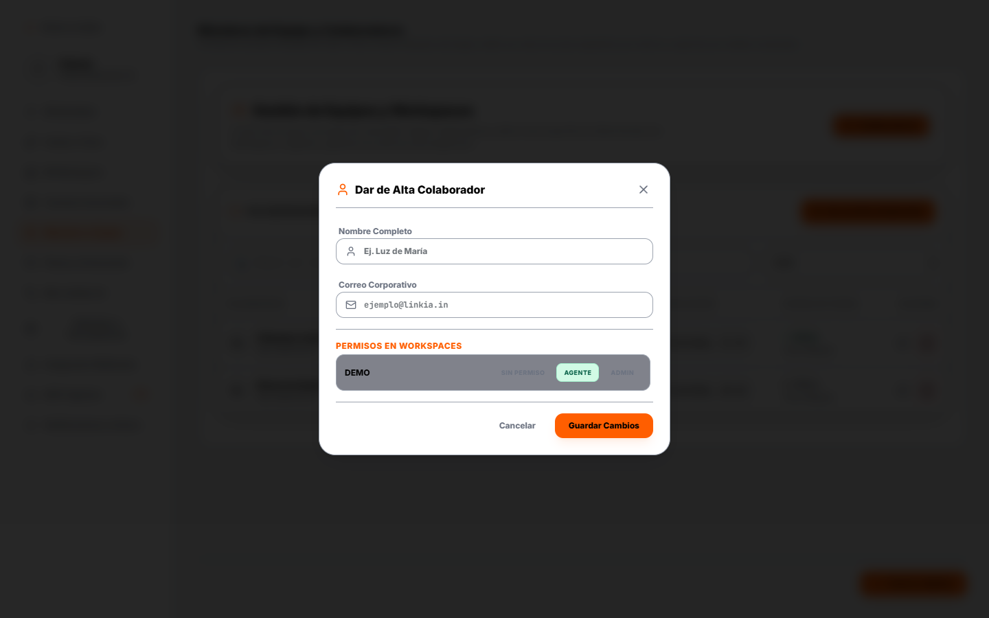 Dar de Alta Colaborador