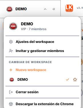 Estrella para fijar un workspace
