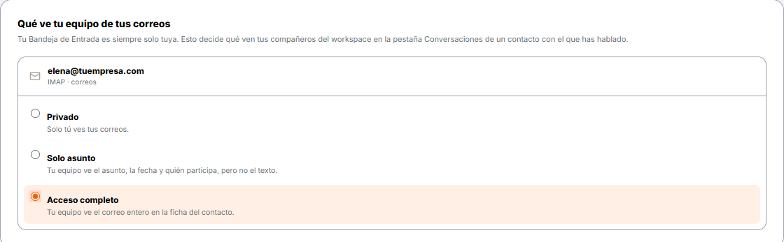Ajuste Acceso completo